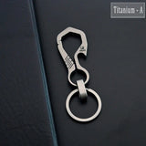 High-End Titanium Keychain Luxury Men Car Key Chain Key Ring Ultra Lightweight EDC Carabiner Holder The Best Gift For Men