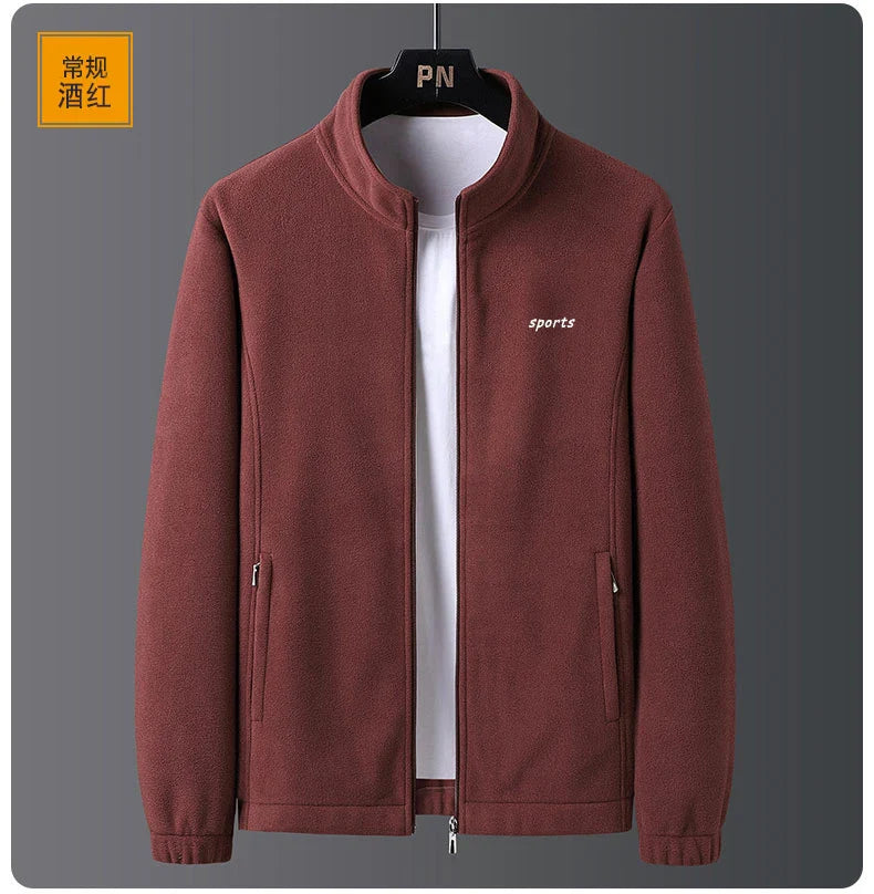 Men's HOODIES Casual Solid Color New Autumn Winter Fashion Men Stand-up Collar Sweatshirts Loose Version Cardigan Long Sleeve