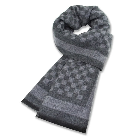 High Quality Men Scarf Autumn Winter Plaid Knitted Wool Muffler Male Business Classic Thick Warm Shawl Gentlemen Chrismas Gift