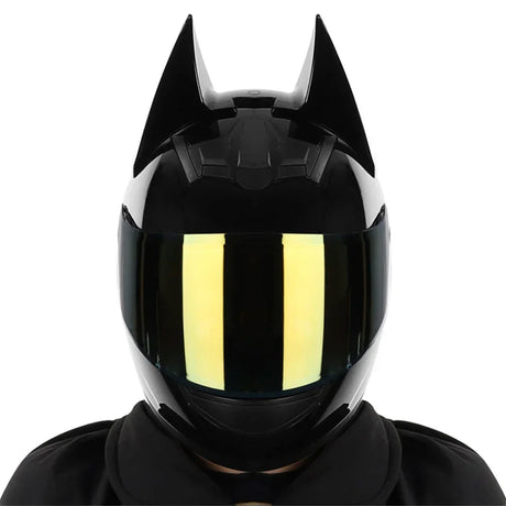 Motorcycle Helmet Full Face Bat Ears For Man Detachable Horns Summer Breathable Motorcross Racing MotorBike Safety Moto Helmets