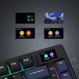 Wired Mechanical Gaming Keyboard with OLED Display Full Key Hot-Swappable Pudding RGB Backlit Keyboard for PC Computer Laptop