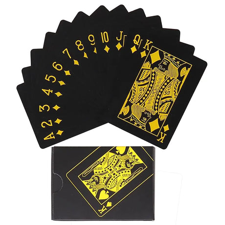 Black Gold Playing Card Poker Game Deck blue Silver Poker Suit Plastic Magic Waterproof Deck Of Card Magic Water Gift Collection