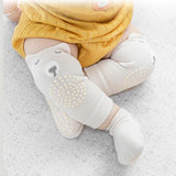 Safety Baby Knee Pads Socks Set Autumn Anti-slip Socks Kneecap Kid Crawling Floor Socks Knee Protector Kneepad Leg Warmer Girls