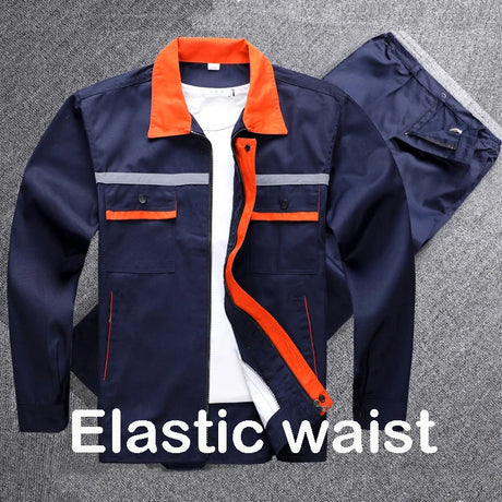 Safety Reflective Work Clothing Men Plus Size Loose Durable Mechanical Protective Uniform Auto Repairmen Workshop Coverall M-8xl