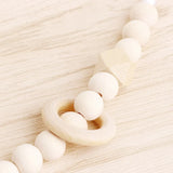 Safety Wooden Baby Infant Toddler Pacifier Silicone Soother Nipple Clip Chain Holder Strap Baby Chew Toy for Baby