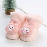 1Pair Winter Baby Boys Girls Cute Cartoon Leg Warmers Socks Toddler Cotton Non-skid Plush Keep Warm Socks For 0-1 T