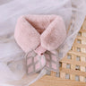 New Soft Plush Baby Girl Scarf Winter Cute Plaid Thick Warm Faux Fur Girls Scarves Bows Neck Warmer Neckerchief Children Kid