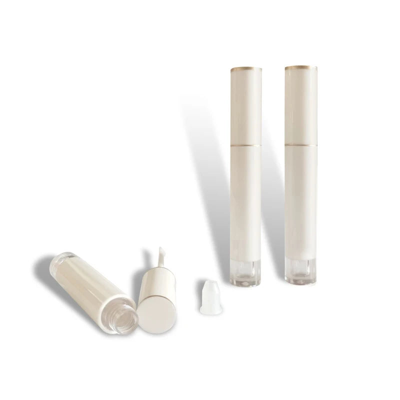 3ml White Empty Lip Gloss Tube DIY Lipstick Lip Balm Refillable Bottle Makeup Lip Glaze Applicator Blusher Accessory