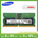 Samsung Notebook DDR5 RAM 8GB 16GB 32GB RAM 4800MHz 5600MHz SO DIMM 260pin Dell Lenovo Asus HP Memory Stick for Laptop Computer