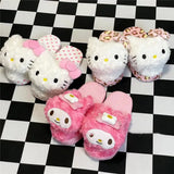 Sanrio HelloKitty Melody Kuromi Kawaii Plush Toys Slipper Home Dormitory Slippers Anime Accessories Christmas Gifts