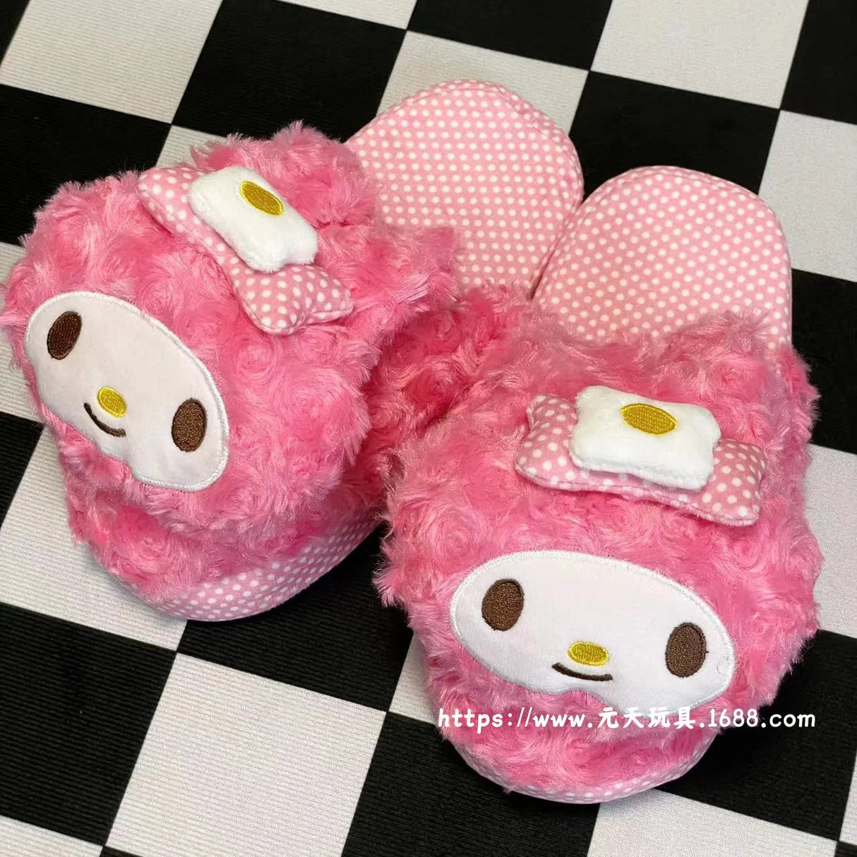 Sanrio HelloKitty Melody Kuromi Kawaii Plush Toys Slipper Home Dormitory Slippers Anime Accessories Christmas Gifts