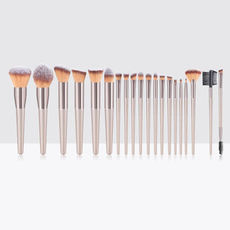 4/10Pcs Champagne Makeup Brushes Set For Cosmetic Foundation Powder Blush Eyeshadow Kabuki Blending Make Up Brush Beauty Tool