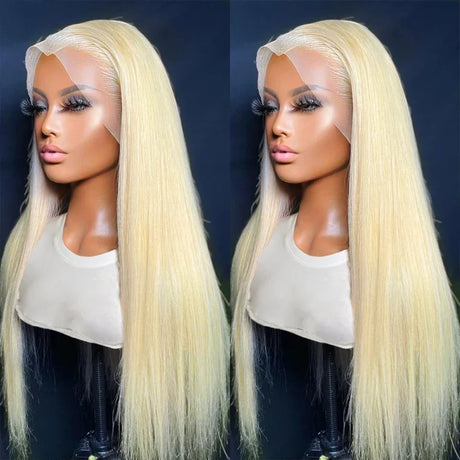 Bone Straight 13x4HD Lace Frontal Human Hair Wig 613 Honey Blonde Wig Glueless Brazilian Color Frontal Wigs For Women PrePlucked