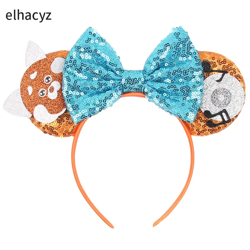 10Pcs/Lot New Colors Mouse Ears Headband Women Festival Party Cosplay Hairband Girls Gift Kids DIY Hair Accessories Wholesale