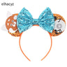 10Pcs/Lot New Colors Mouse Ears Headband Women Festival Party Cosplay Hairband Girls Gift Kids DIY Hair Accessories Wholesale