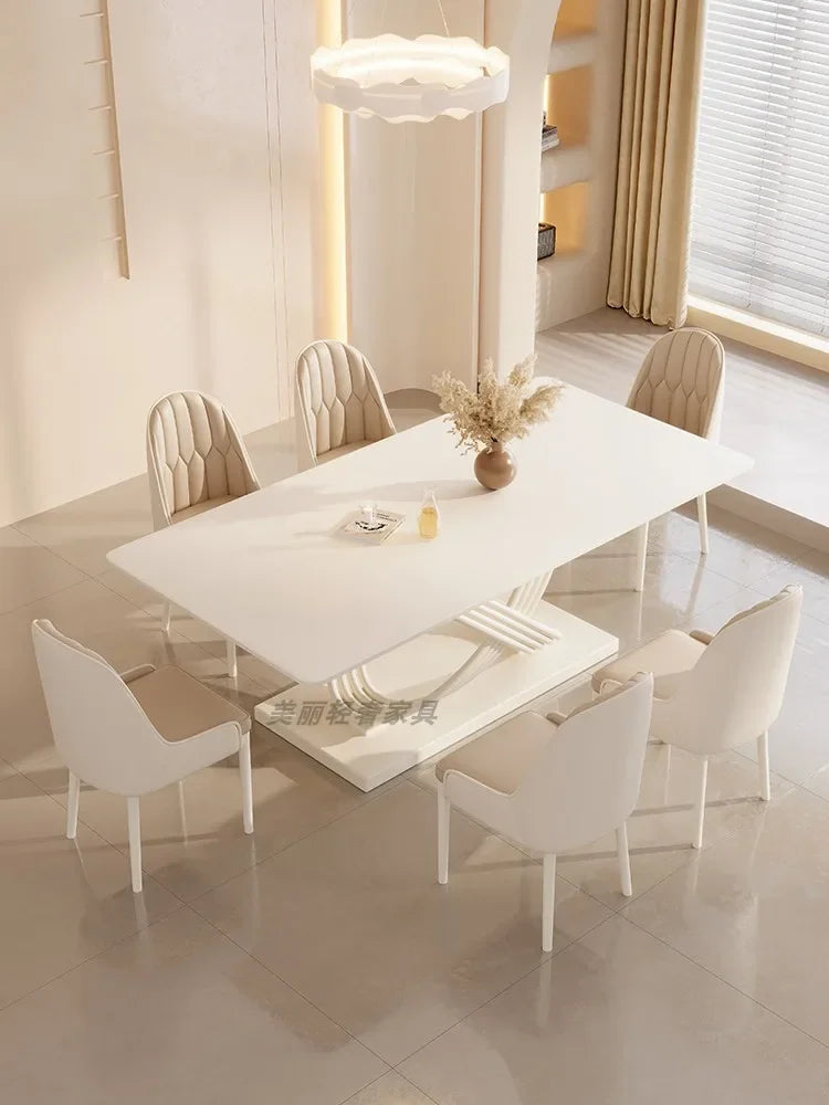 Conference Dining Tables Center Luxury Modern Dining Table Set 4 Chairs Floor Living Room Muebles Para El Hogar Home Furniture