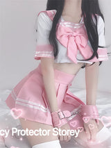 Sexy Lingerie School Student Uniform Role Play Costume Women Cute Mini Skirt Tight Blouse Set Porn College Girl Cosplay Anime