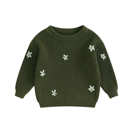 Newborn Baby Girls Winter Flower Sweater Clothes 2023 Autumn Newborn Infant Clothing Pullover Knitted Kids Sweaters