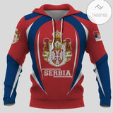 Serbia 3D hoodie National Flag Emblem Zipper Hoodie Custom Name 3D Zipper Hoodie Harajuku Pullover Streetwear Unisex Hoodie