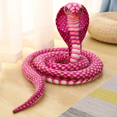 80/170/240cm Simulated Colorful Cobra Plush Toy Stuffed Animals Snakes Plushies Doll Funny Spoof Joke Soft Toys Home Decor