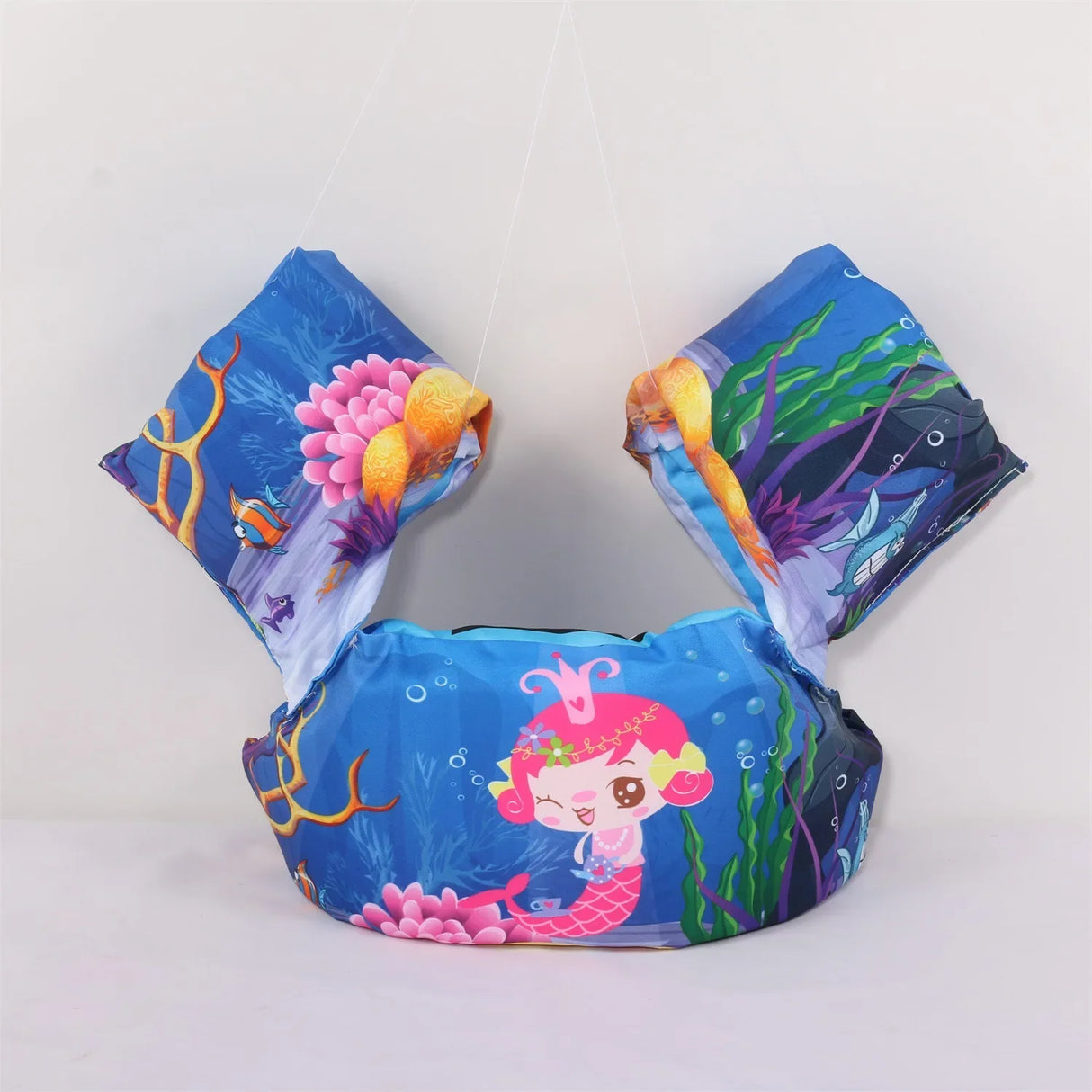 Kids Arm Float Pool Armband Baby  Mermaid Swimsuit Buoy Swimming Vest Ring Swim Float Vest Life Jacket Safety 14-25kg Girl Boy