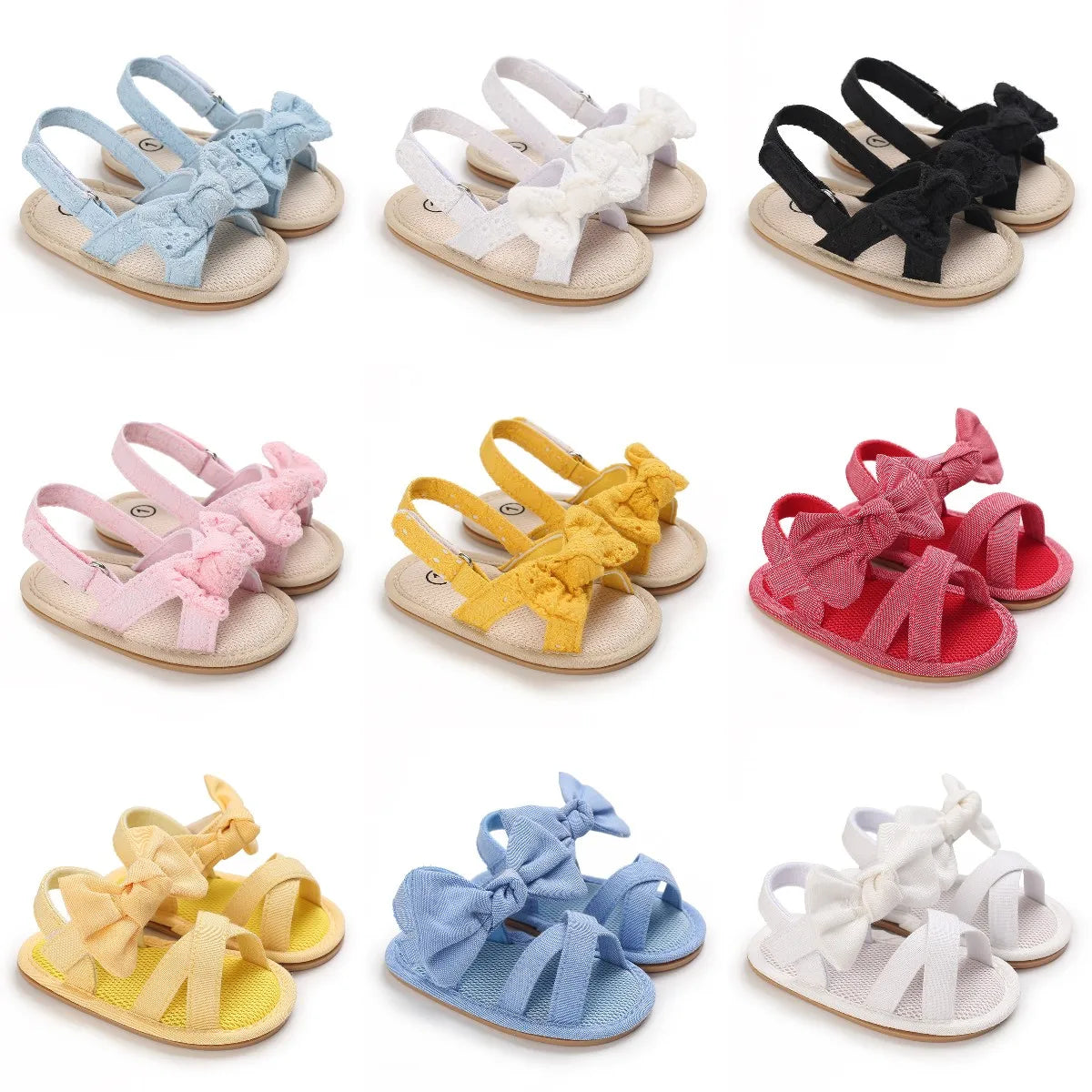 Girls' sandals Bowknot pearl sandals Children's sandals Toddler walking shoes