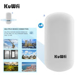 KuWFi Outdoor Wifi Bridge Router 450Mbps Long Range 2KM Wireless Router CPE Access Point 5.8G Wireless Bridge Wireless Repeater