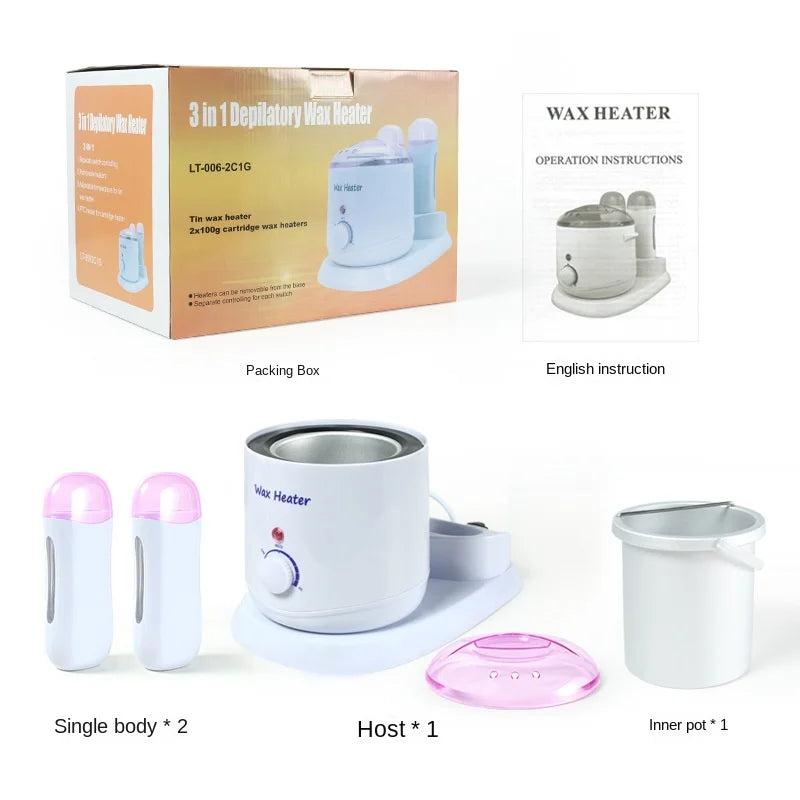 800ml Wax Heater Warmer Hair Removal Wax Machine Wax-melt Waxing Kit Paraffin Heater Wax Beans Bead Heating Machine