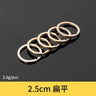 100 Pcs/Lot Rose gold Key Ring Plated 25mm and 30mm Round Split Keychain Keyrings Wholesale