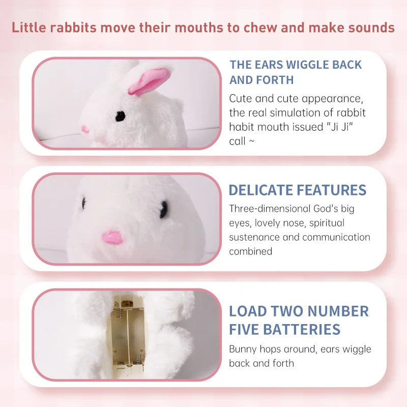 Children's Bunny Puppy Pet Electric Stuffed Toy Girl Doll Baby Birthday Gift