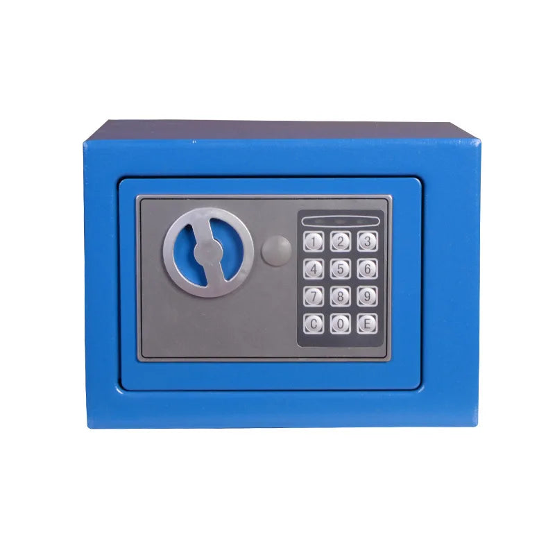 Digital Safe Small Household Mini Steel Safe Currency Vank Safe Deposit Box with Key to Safely Store Cash Jewelry or Documents