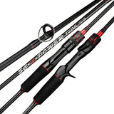 3 Tips Bass Fishing Rod Carbon Fiber Spinning/Casting Lure Pole Bait Weight 4-35G Line Weight 2-20LB Fast Lure Fishing Rods