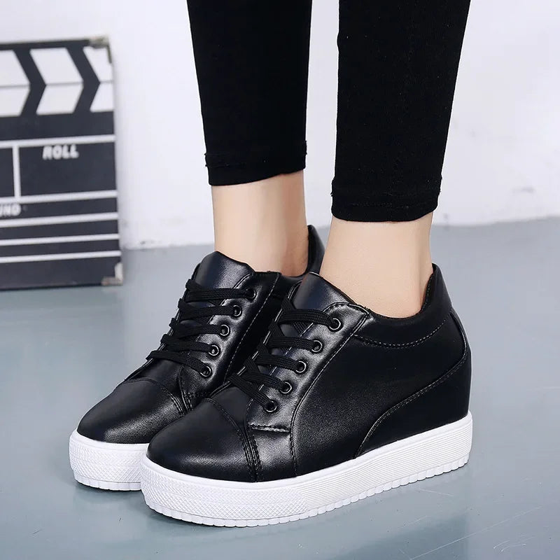 2022 Hot White Hidden Wedge Heels sneakers Casual Shoes Woman high Platform Shoes Women's High heels wedges Shoes For Women