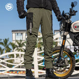 Star Field Knight Motorcycle Pants Summer Breathable CE Protection Armor Black Army Green Men Motorcycle Wearing Gear Pants