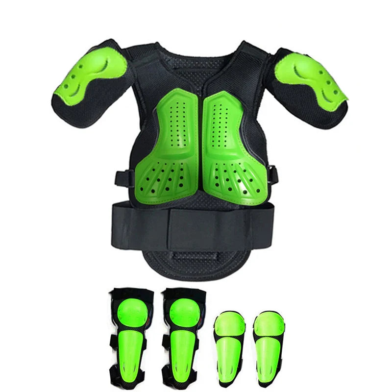 Blue Children Full Body Protector Vest Armor Kids Riding Jacket Anti Falling Protection Gear Motocross Motorcylce BMX MX Armour