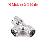 1PC RF Coaxial Connector Splitter N Male/Female to N Male/Female Adapter Use For Repeater Amplifier Communication Antenna