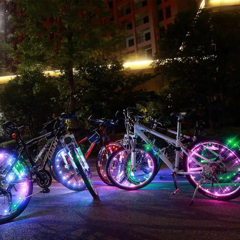 LEDs Light Wheel Rim Spoke Clip Tube Safety Warning Light Cycling Strip Reflective Reflector Bike Accessories