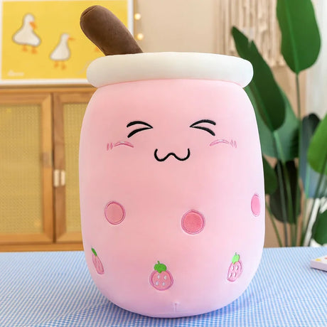 22-70cm Giant Size Bubble Tea Plushies Squishy Milk Tea Boba Pillow Peluche Ice Cream Fruits Juice Drink Bottle Prop Decor Gift