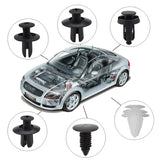 100pcs Auto Fastener Clip Kit Fender Rivet Clips Car Body Push Retainer Pin Rivet Bumper Door Trim Panel Retainer Car Clips