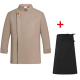 Newest Solid Mens Chef Jacket Short Long Sleeve Chef Coat Restaurant Bakery Catering Work Wear Coat Women Kitchen Cook Clothing