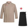 Newest Solid Mens Chef Jacket Short Long Sleeve Chef Coat Restaurant Bakery Catering Work Wear Coat Women Kitchen Cook Clothing