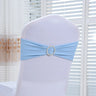 10pcs 50pcs Stretch Spandex Chair Sash Band With Round Buckle Elastic Wedding Chair Bow Tie For Hotel Party Decoration