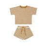 0-2Yrs Summer Striped Clothes For Newborn Baby Causal Cotton Short Sleeve  T-Shirts Shorts 2Pcs Summer Unisex Baby Clothing