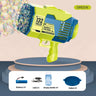 132Hole Rocket Luminous Bubble Gun Gatling Electric Soap Bubble Machine Children's Small Toys Automatic Blower With Light Gifts