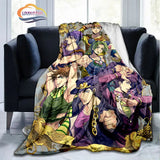 Anime JoJo's Bizarre Adventure Stone Ocean flannel Blanket Throw blanket Warm Sofa bed  children and girls Gift s