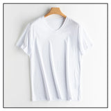 SuyaDream Mens Solid Tee Cotton Silk Blend Plain O neck Short Sleeved Cozy T Shirts 2022 Summer Simple Chic Top White Black