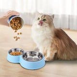 Pet Food Bowls Dog Water Bowl Puppy Feeding Bowls With Detachable Bowls Non Skid Food Bowls Dog Feeding Watering supplies