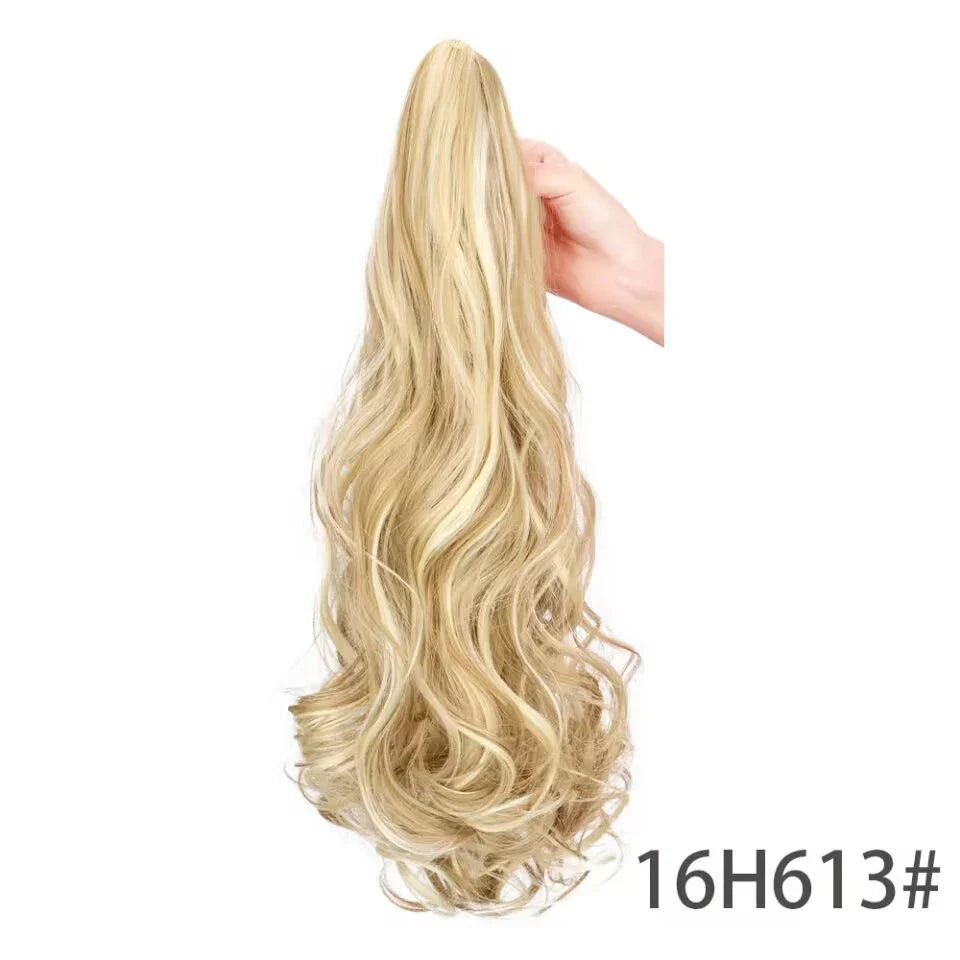 Ponytail Extension Wavy Curly Ponytail Hair Extension Synthetic Hair Extensions Ponytail Drawstring Hairpieces for Women