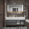 Luxury Bathroom Mirror Cabinet Double Basin Slate Integrated Ceramic Washbasin Bathroom Vanity Sink Cabinet Bathroom Furniture