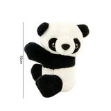 10cm Clip Panda Doll Mini Panda Plushie Hanging Ornament PP Cotton Stuffed Animal Plush Toy Living Room Curtain Decor Gift